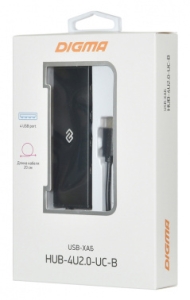  USB-C Digma HUB-4U2.0-UC-B 4. 