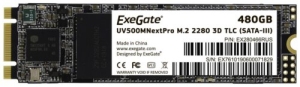  SSD  ExeGate EX280466RUS UV500MNextPro 480 Gb M.2 2280  3D TLC (SATA-III)