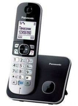 Телефон Panasonic KX-TG6811RUB (черный) {Беспроводной DECT,40 мелодий,телефонный справочник 120 зап