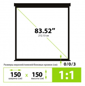  Cactus 150x150 Wallscreen CS-PSW-150X150-BK 1:1 -  