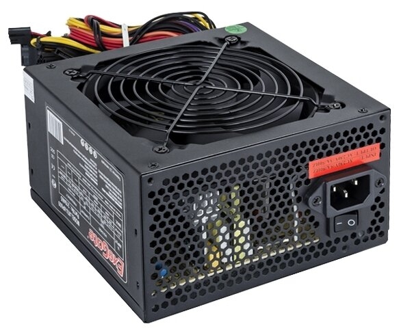   650W ExeGate XP650, ATX, PC, black, 12cm fan, 24p+4p, 6/8p PCI-E, 3*SATA, 2*IDE, FDD + 