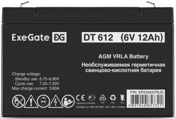  ExeGate EP234537RUS DT 612/EXG6120 (6V 12Ah)  F1