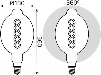  . Gauss Filament Vintage 8 .:E27  220B 2400K .... (.:1) (152802