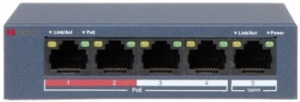  HiWatch DS-S504P(B) 5x100Mb 4PoE+ 35W 
