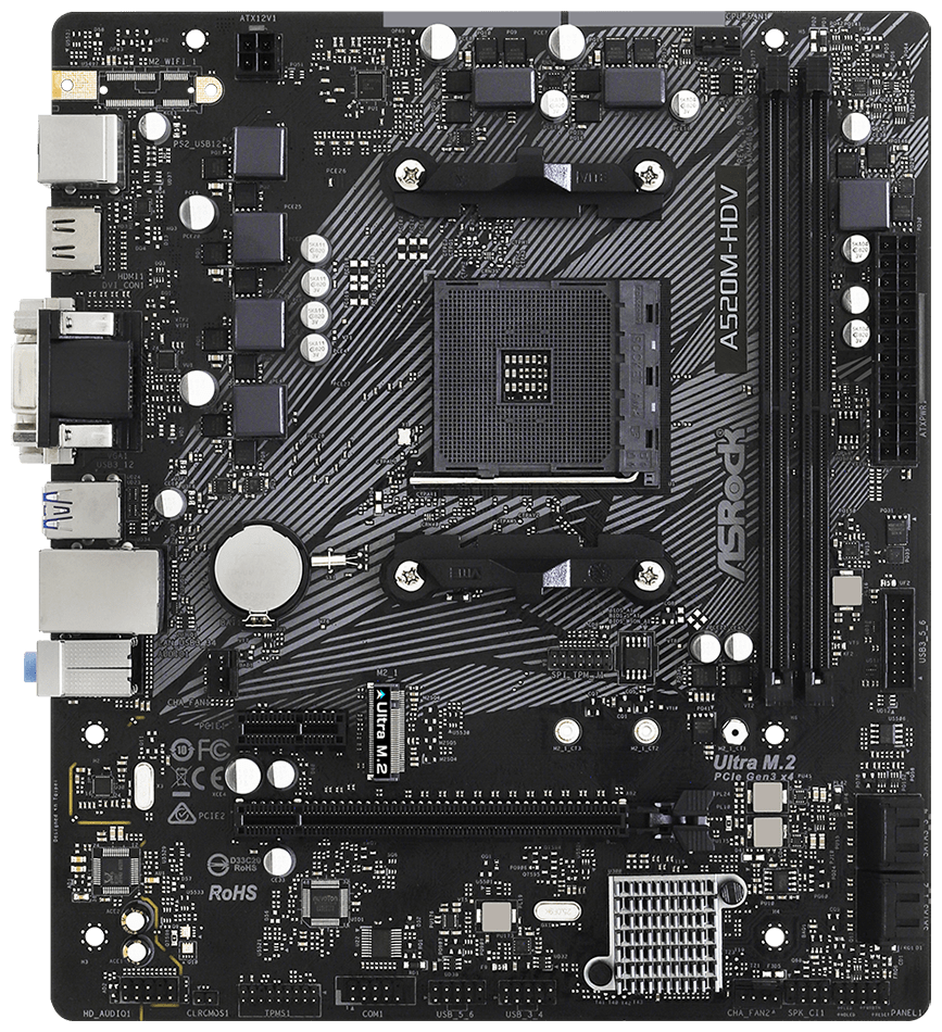   Asrock A520M-HDV Socket AM4