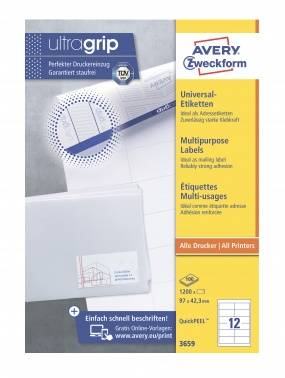  Avery Zweckform 3659 A4 97x42.3 12  /70/2/100./  . 