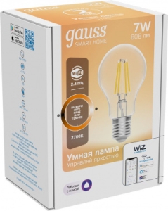    Gauss Smart Home DIM E27 A60 7  1/10/40