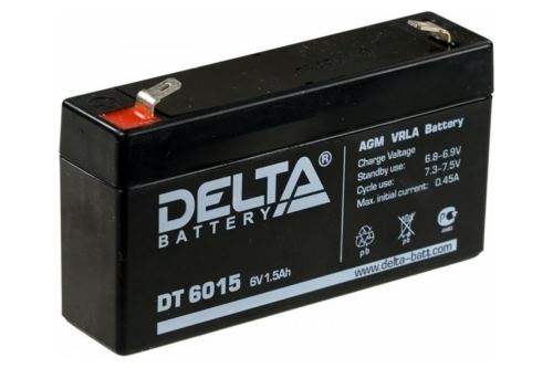 Батарея Delta DT 6015 (6V, 1.5Ah)