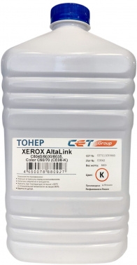 Тонер Cet CE08-K CET111039660 черный бутылка 660гр. для принтера XEROX AltaLink C8045/8030/8035, Col