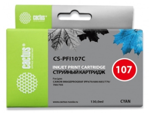   Cactus CS-PFI107C  (130)  Canon IP iPF670/iPF680/iPF685/iPF770/iPF780/iP