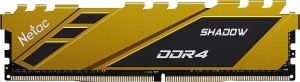   DDR 4 DIMM 8Gb PC21300, 2666Mhz, Netac Shadow NTSDD4P26SP-08Y   C19 Yellow,  