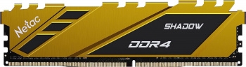   DDR 4 DIMM 8Gb PC21300, 2666Mhz, Netac Shadow NTSDD4P26SP-08Y   C19 Yellow,  