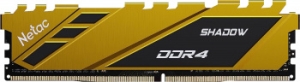   DDR 4 DIMM 8Gb PC21300, 2666Mhz, Netac Shadow NTSDD4P26SP-08Y   C19 Yellow,  