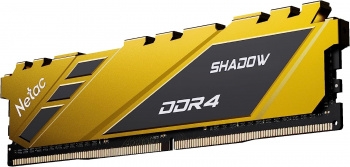   DDR 4 DIMM 8Gb PC21300, 2666Mhz, Netac Shadow NTSDD4P26SP-08Y   C19 Yellow,  