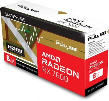  Sapphire RX7600 PULSE 8GB 128-bit GDDR6 HDMI 3xDP 2FAN RTL