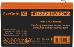  ExeGate HR 12-7.2 (12V 7.2Ah),  F2