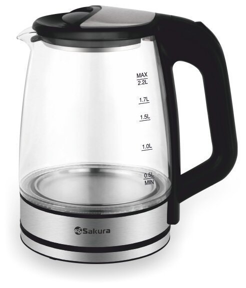 Чайник электрический Sakura SA-2722BK (2.2) стекл подсв
