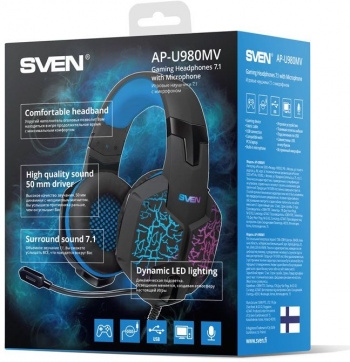  SVEN AP-U980MV, - (USB, LED, 7.1, 2.2m)