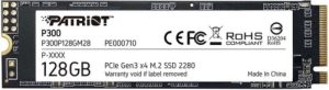  SSD Patriot P300 128GB, M.2 2280, P300P128GM28, PCIe 3x4, NVMe, 1600/600, RET