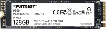  SSD Patriot P300 128GB, M.2 2280, P300P128GM28, PCIe 3x4, NVMe, 1600/600, RET