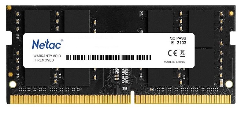   Netac 16Gb DDR4 2666Mhz DIMM SO-DIMM PC21300,  NTBSD4N26SP-16   C19