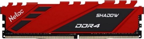 Модуль памяти Netac 16Gb DDR4 2666Mhz DIMM PC21300, Shadow NTSDD4P26SP-16R C19 Red, с радиатором