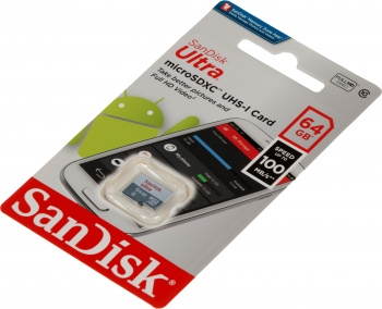   microSD 64GB SanDisk microSDXC Class 10 Ultra UHS-I 100MB/s