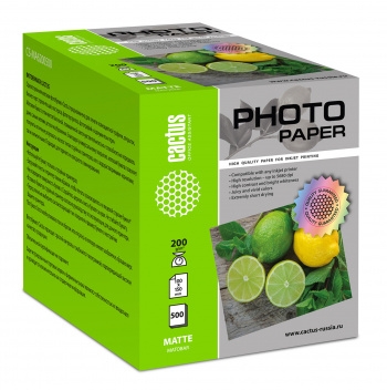 Фотобумага Cactus CS-MA6200500 A6/200г/м2/500л. для струйной печати