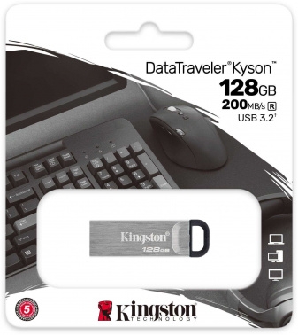   Kingston 128Gb DataTraveler KYSON <DTKN/128GB>, (USB 3.2, 200 /  , 60 / 