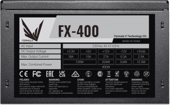   Formula ATX 400W FX-400 (24+4+4pin) 120mm fan 3xSATA RTL