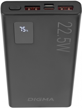   Digma DGPF10A 10000mAh QC3.0/PD3.0 22.5W 5A 2xUSB-A/USB-C  (DGPF10A22PBK