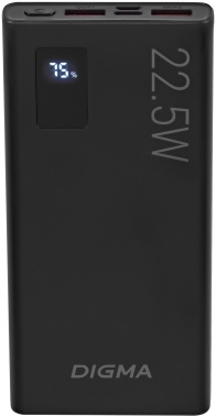   Digma DGPF10A 10000mAh QC3.0/PD3.0 22.5W 5A 2xUSB-A/USB-C  (DGPF10A22PBK