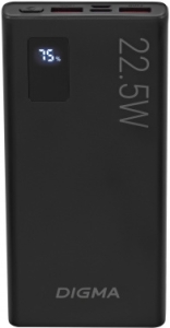   Digma DGPF10A 10000mAh QC3.0/PD3.0 22.5W 5A 2xUSB-A/USB-C  (DGPF10A22PBK