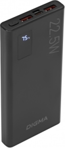   Digma DGPF10A 10000mAh QC3.0/PD3.0 22.5W 5A 2xUSB-A/USB-C  (DGPF10A22PBK