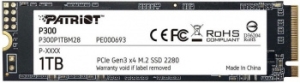  SSD Patriot P300 1TB, M.2 2280, P300P1TBM28, PCIe 3x4, NVMe, 2100/1650, RET