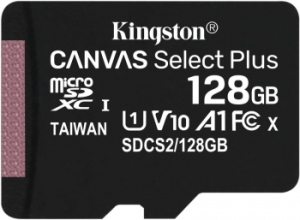   Kingston 128GB micSDXC Canvas Select Plus 100R A1 C10 Single Pack w/o ADP EAN: 7406172990