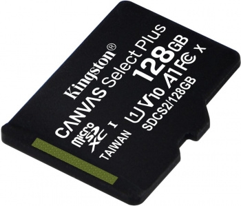   Kingston 128GB micSDXC Canvas Select Plus 100R A1 C10 Single Pack w/o ADP EAN: 7406172990