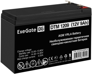  Exegate ES252438RUS DTM 1209/EXS1290 (12V 9Ah 1234W)  F1