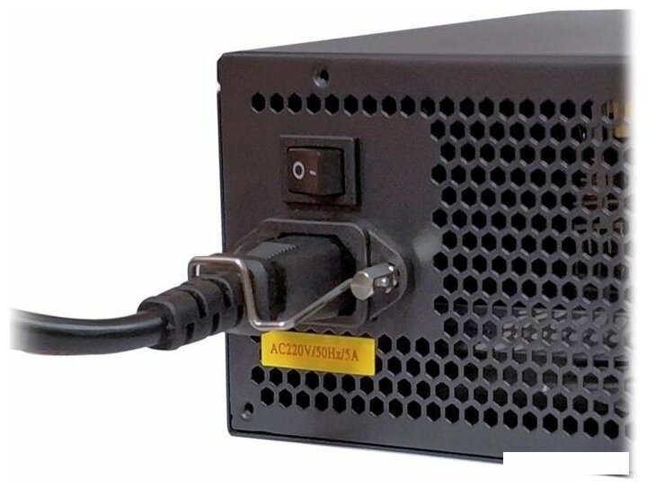   600W ExeGate 600PPH-LT, RTL, 80+, ATX, black, APFC, 12cm, 24p, (4+4)p, 5*SATA, 3*IDE