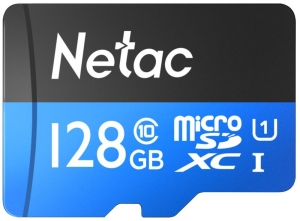   MicroSDXC 128GB  Netac Class 10 UHS-I U1 P500 Standart +   [NT02P500STN-128G-R]