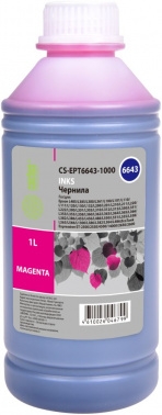 Чернила Cactus CS-EPT6643-1000 пурпурный 1000мл для Epson L100/L110/L120/L132/L200/L210/L222/L300/L3