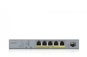  Zyxel GS1350-6HP, 4xGE PoE+, 1xGE PoE++ (802.3bt), 1xSFP,  PoE 60 ,  