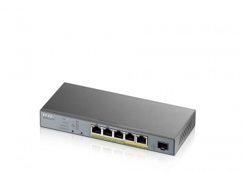  Zyxel GS1350-6HP, 4xGE PoE+, 1xGE PoE++ (802.3bt), 1xSFP,  PoE 60 ,  