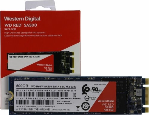  SSD Western Digital WD Red SA500 NAS 3D NAND WDS500G1R0B 500 M2.2280 SATA-III (TLC)