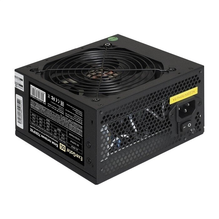   750W ExeGate 750NPXE (ATX, PPFC, PC, 12cm fan, 24pin, 2x(4+4)pin, 2xPCI-E, 5xSATA, 3xID