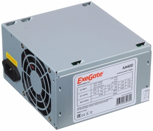   400W Exegate AA400, ATX, 8cm fan, 24+4pin, 2*SATA, 1*IDE