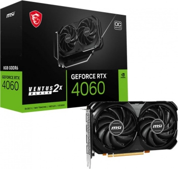  MSI RTX4060 VENTUS 2X BLACK 8G OC  GDDR6 128-bit DPx3 HDMI ATX 2FAN