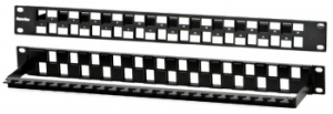  - 19 Hyperline PPBL3-19-24S-RM, 24 , Flat Type, 1U,   Keystone J