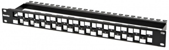  - 19 Hyperline PPBL3-19-24S-RM, 24 , Flat Type, 1U,   Keystone J