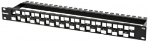  - 19 Hyperline PPBL3-19-24S-RM, 24 , Flat Type, 1U,   Keystone J
